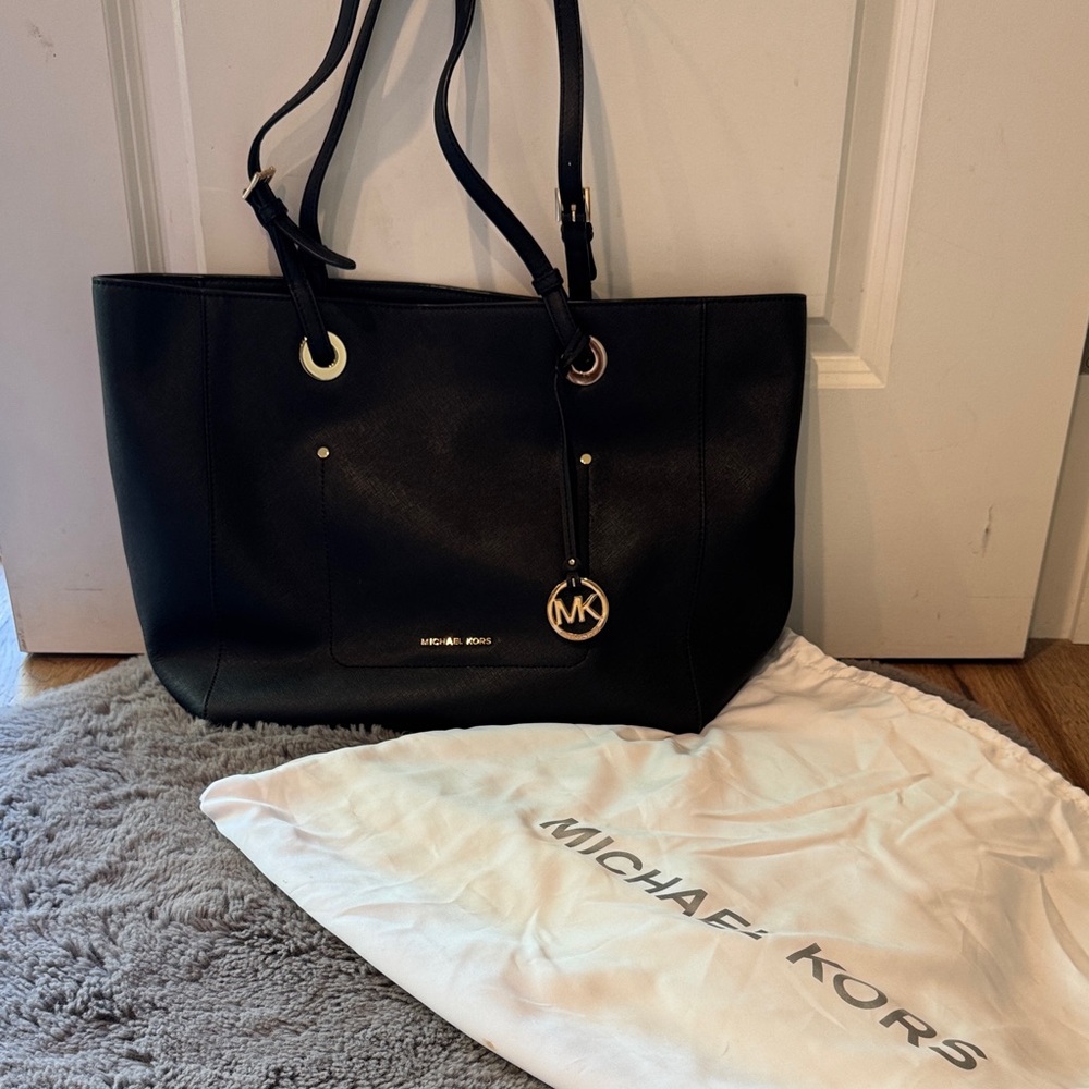 Michael Kors Classic Black Leather Tote